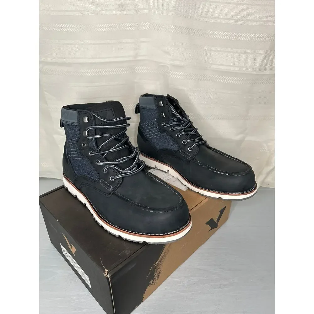 Territory Mack 2.0 Cap Moc Toe Ankle Boots Black Mens Sz 11.5 Wide